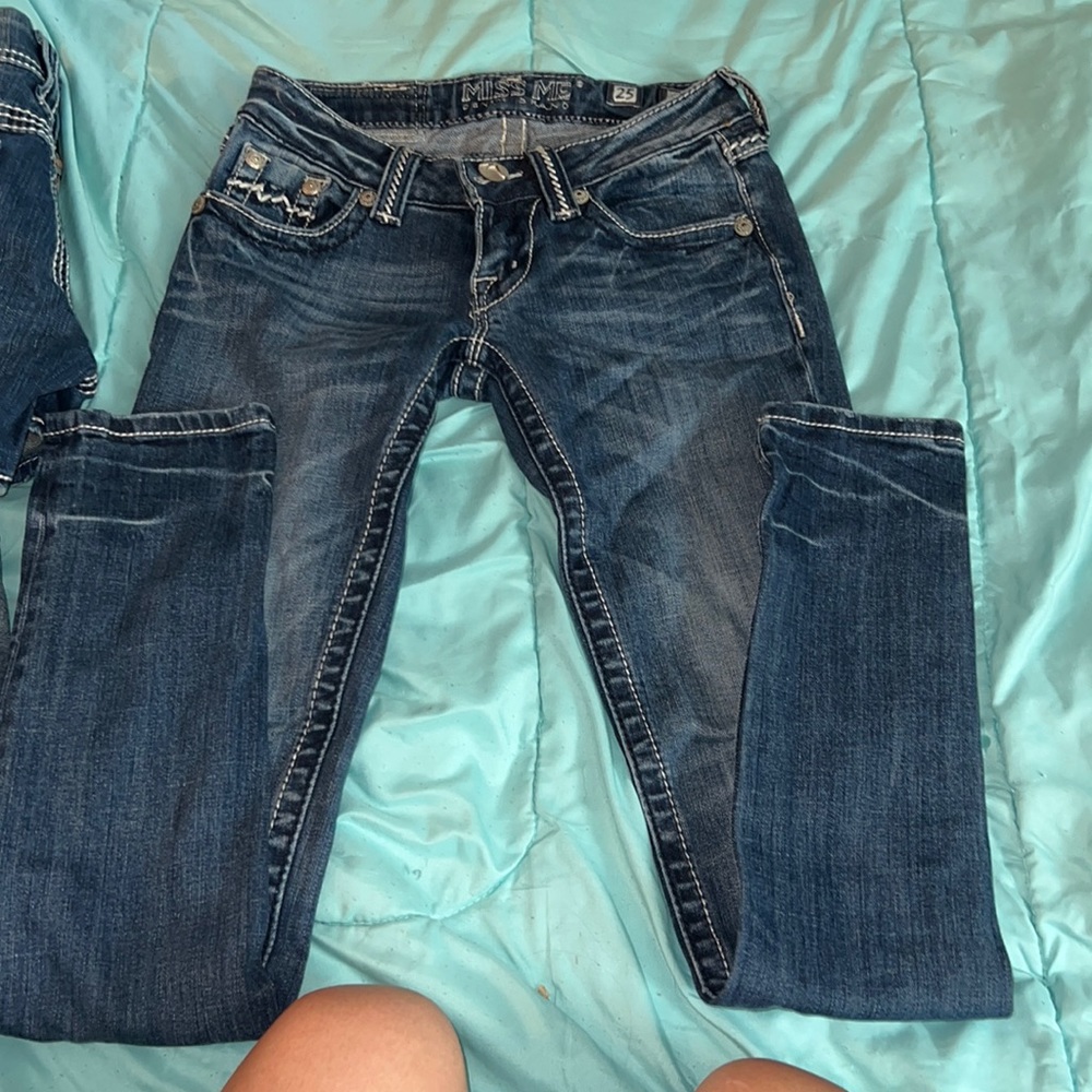 Miss Me Skinny Blue Jeans